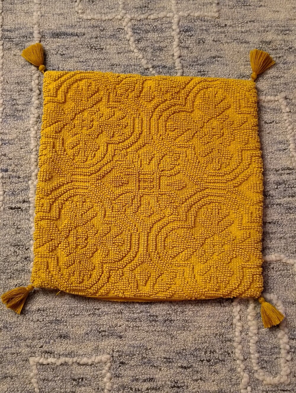Opalhouse Jungalow Arabesque Pattern Textured Square Pillow Cover Yellow 18x18